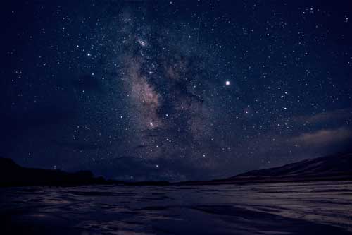 night sky in great sand dunes national park