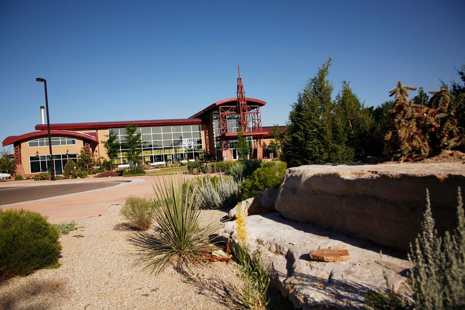 Exterior of El Pueblo History Museum in the Pueblo Creative District