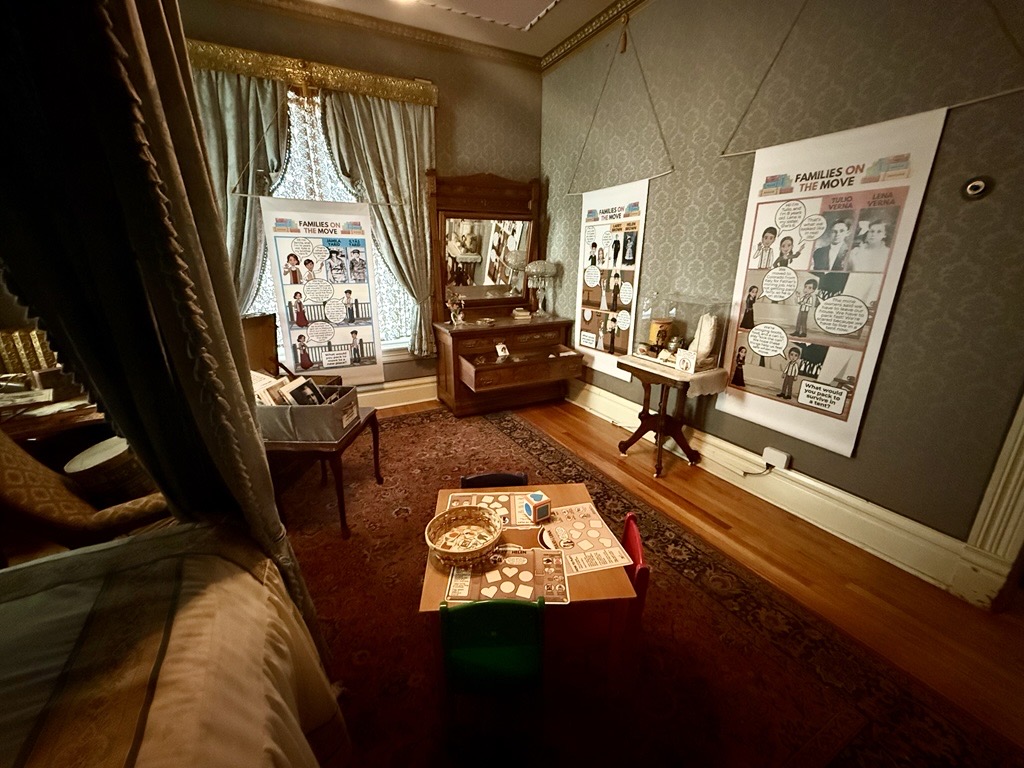 A preserved Gilded Age bedroom and interactive family exhibit at the Molly Brown House Museum