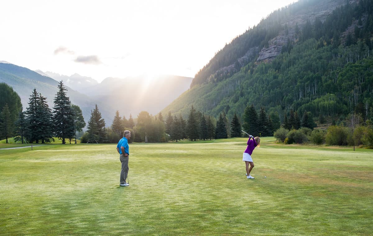 warm weather golf at Vail Colorado
