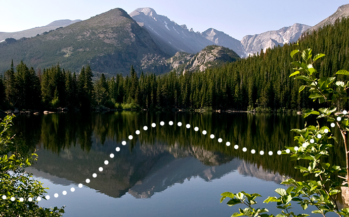 Lake surrounded by mountains