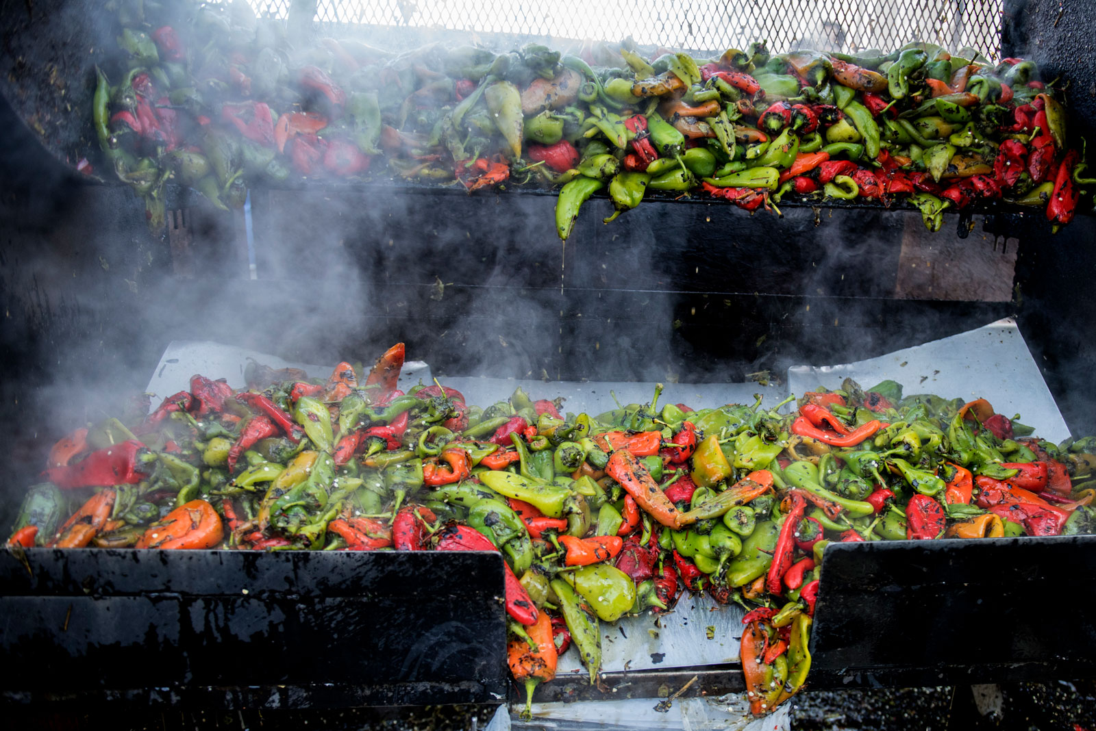 Roasting peppers spicing the air at Pueblo's Chile & Frijoles Festival
