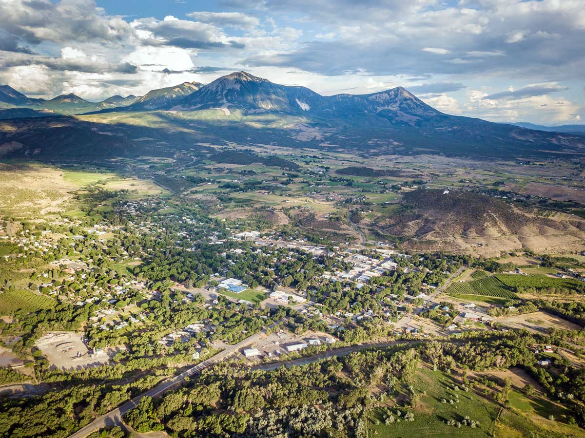 Aerial photo of Paonia