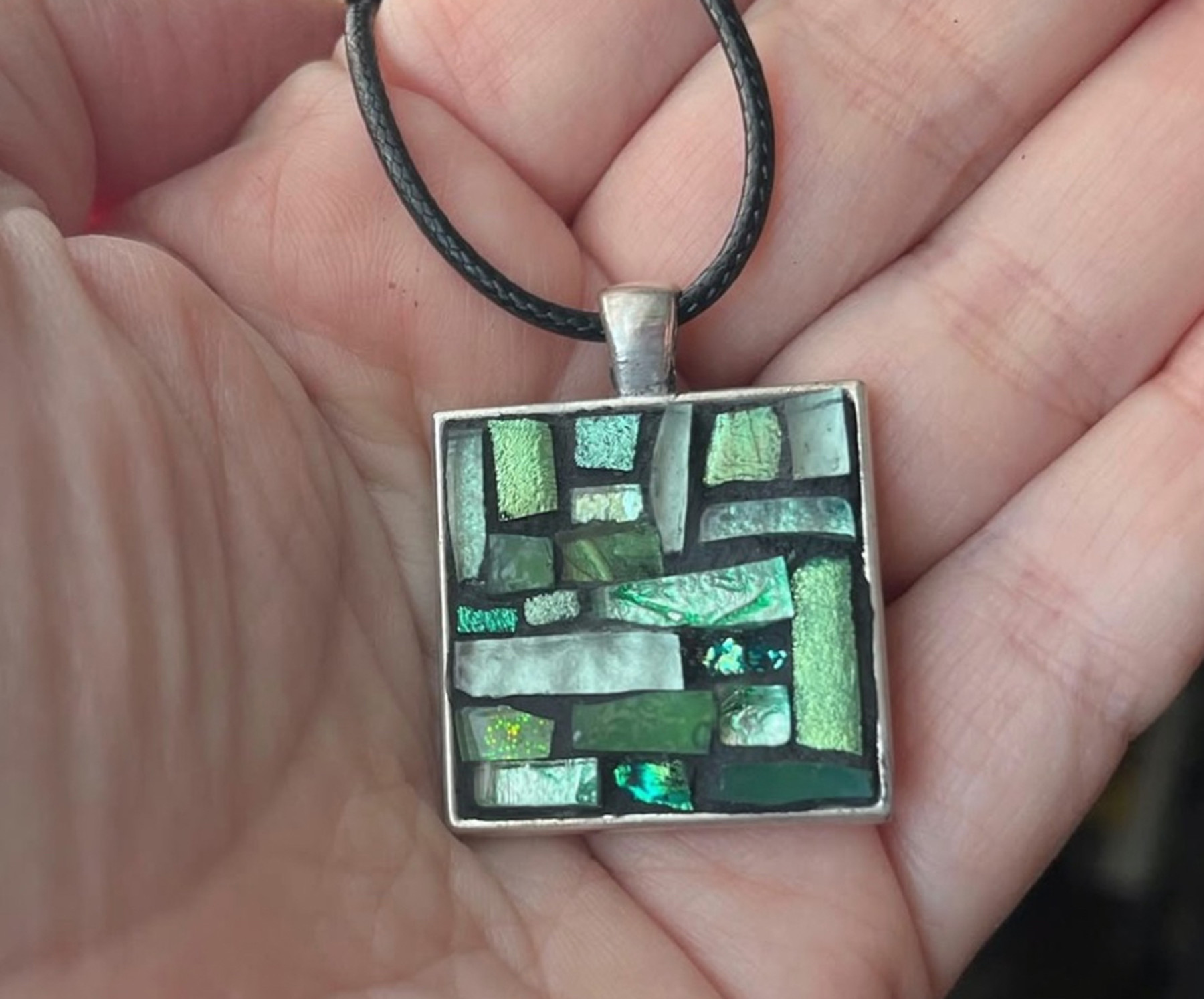 glasswork: mosaic pendant necklaces photo