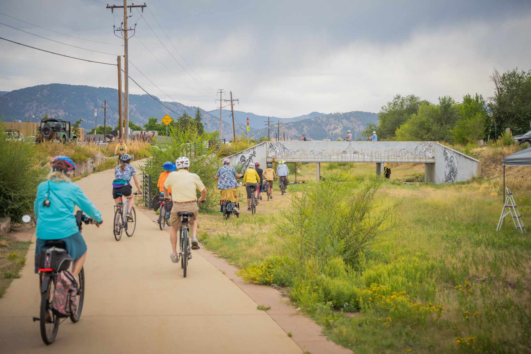 wheels and walls - friday evening mural cruise in east boulder photo