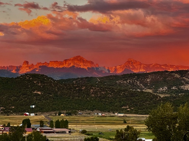 sunset in the san juan mountains photo