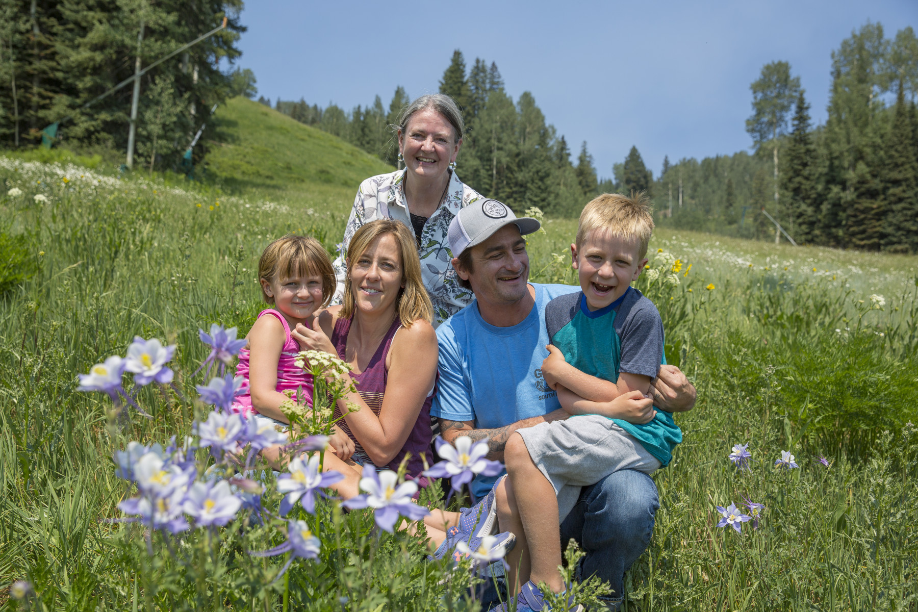 family hikes through the wildflowers. photo 5