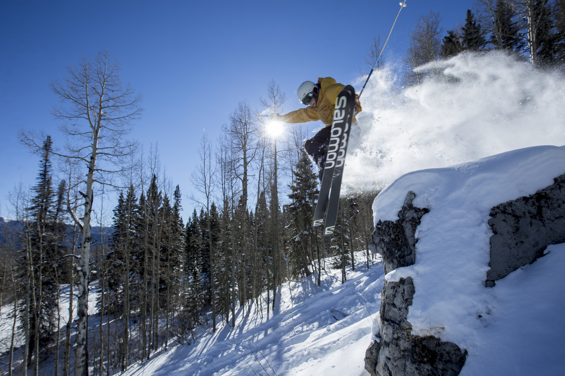 sending it off of some powder stashes on the backside of purgatory. photo 7