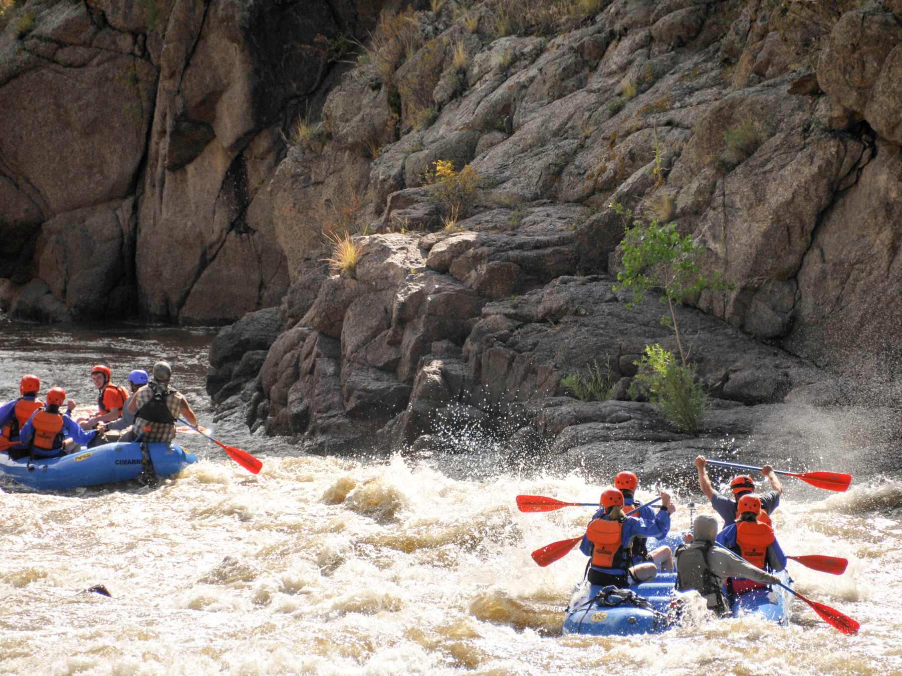 rafters tackle the entrance rapids to the adventure-class royal gorge section of the arkansas river photo 3